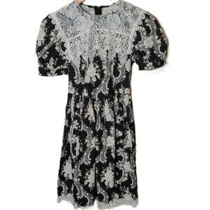 Vintage Gunne‎ Sax Dress 80's Girl's Jessica McClintock Lace Collar Floral